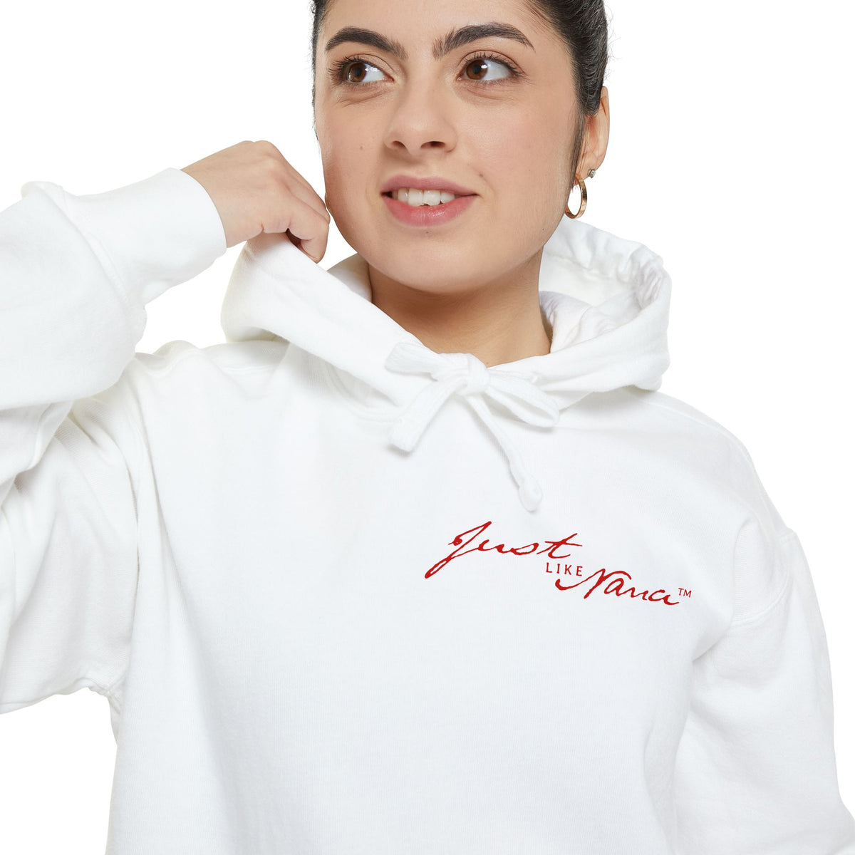 Just Like Nana White Hoodie